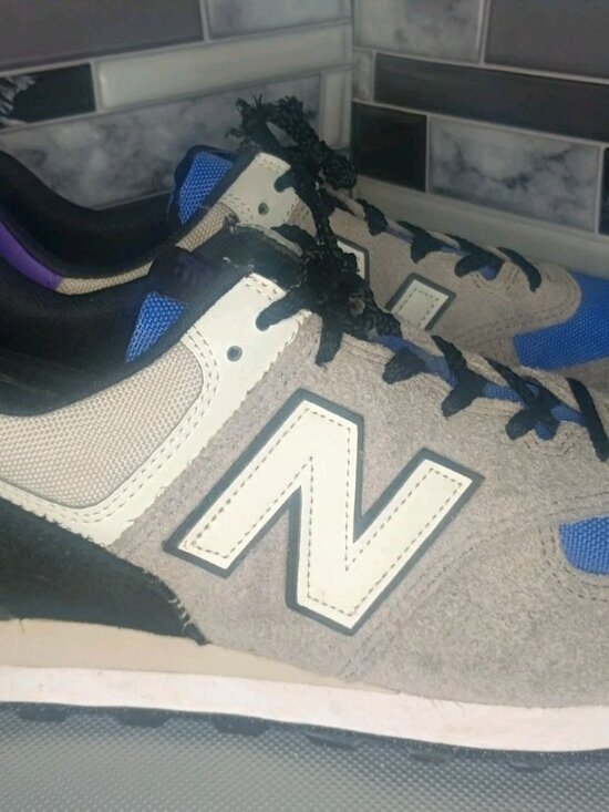 New Balance 574 Low Grey Purple Suede Shoes Sneakers U574CB2 Men\'s Size 11.5 main image 7